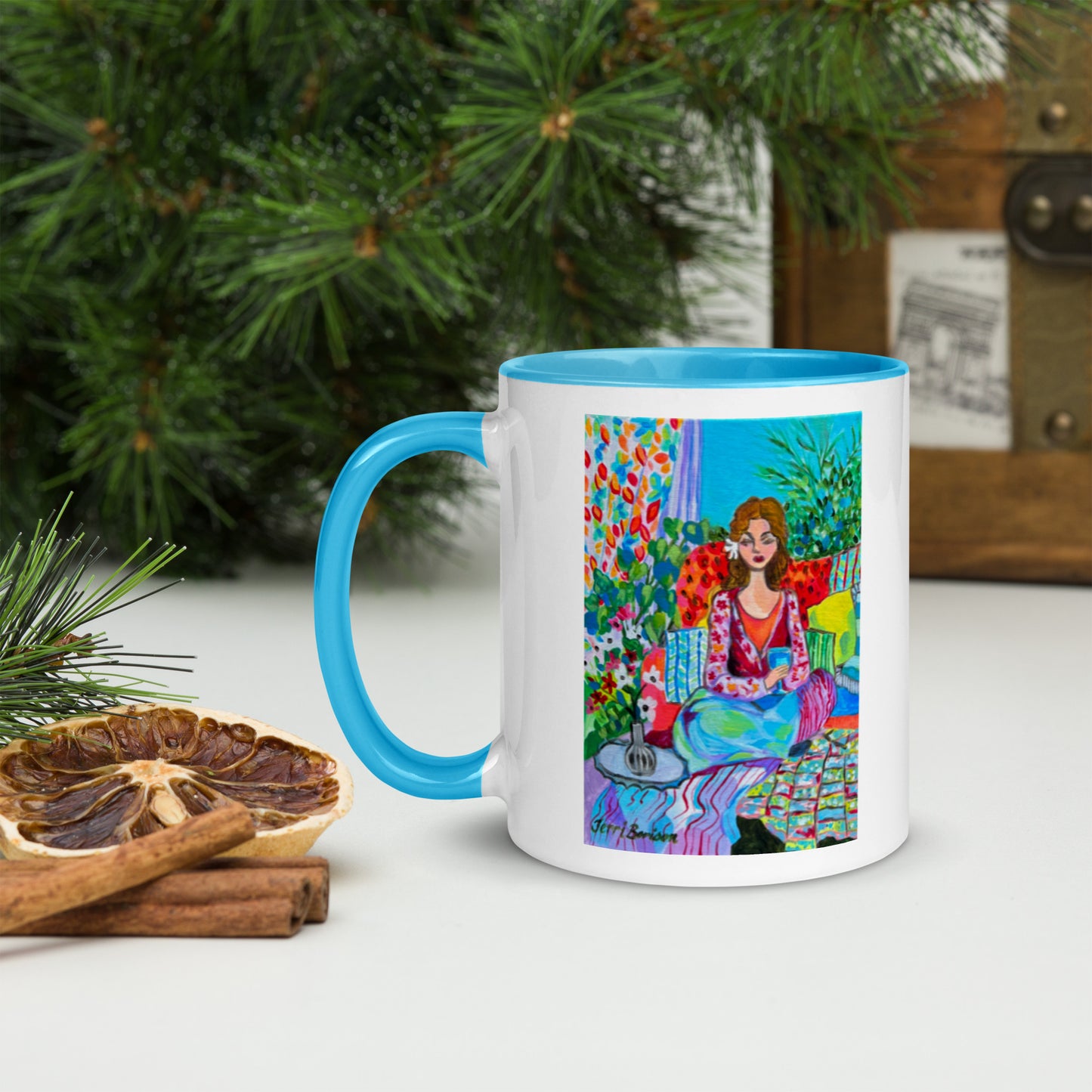 Ceramic Mug with Art; Accessories