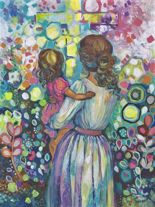 No Greater Joy - Mother and Daughter; Art Print on Canvas