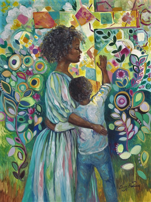 No Greater Joy - Mother and Son; Art Print on Canvas